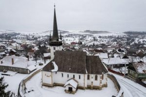 Kalotaszegi templom télen